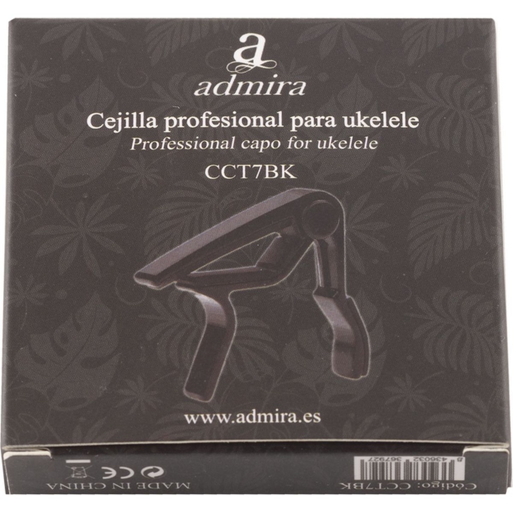 Admira Capo For Ukelele Acabado Black