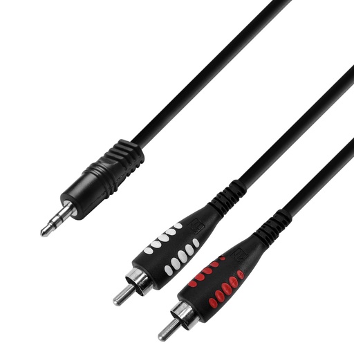 [K3YWCC0600] Adam Hall K3YWCC0600 Stereo Mini Jack - 2x RCA Male 6m