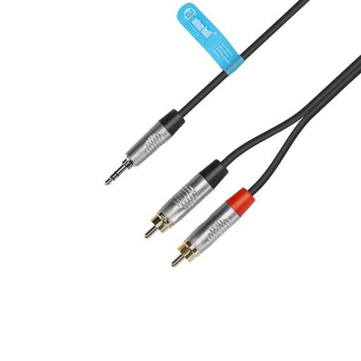 [K4YWCC0600] Adam Hall K4YWCC0600 Mini Jack Stereo - 2x RCA Male 6m