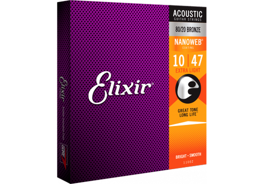 [733132110025] Elixir 11002 Nanoweb 80/20 Bronze 10-47