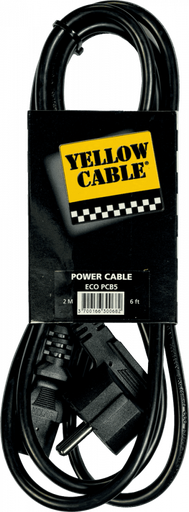 [PCB5] Yellow Cable PCB5 Voedingskabel + Aarding 2m
