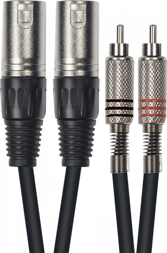 [K09-3] Yellow Cable K09-3 2x XLR Male - 2x RCA Male 3m