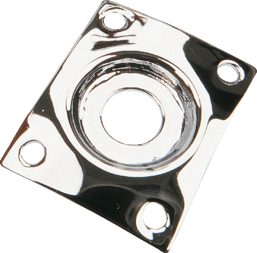 [EZ1139] YELLOW PARTS EZ1139 Les Paul Jack Cover Chrome