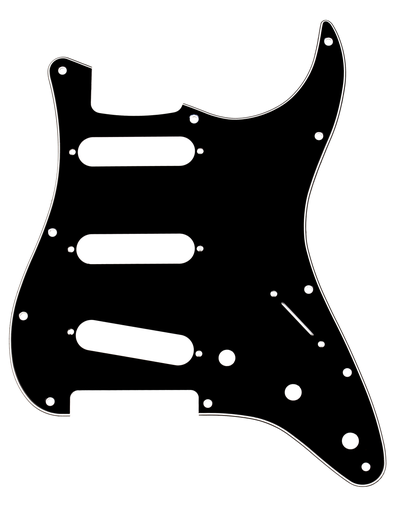 [991359000] Fender 11-Hole Modern-Style Stratocaster SSS Pickguard Black