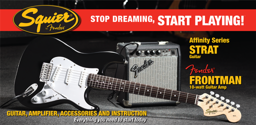 [0301612606] Squier Affinity Stratocaster Electric Guitar Pack With Fender Frontman 10G Amp