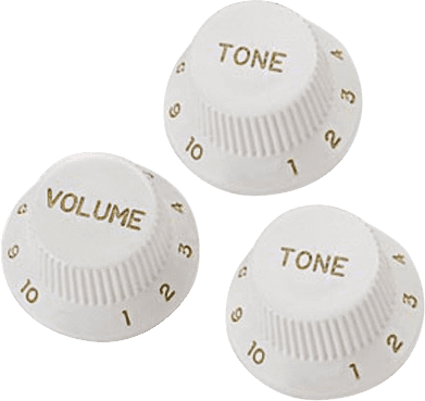 [3700166321083] Yellow Parts EZ1215W S-Type Knoppen 1x Volume 2x Tone Wit