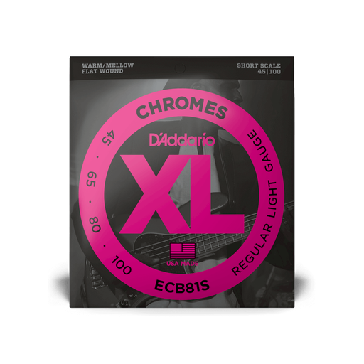 [ECB81S] D'Addario ECB81S Flatwound Short Scale 45-100 