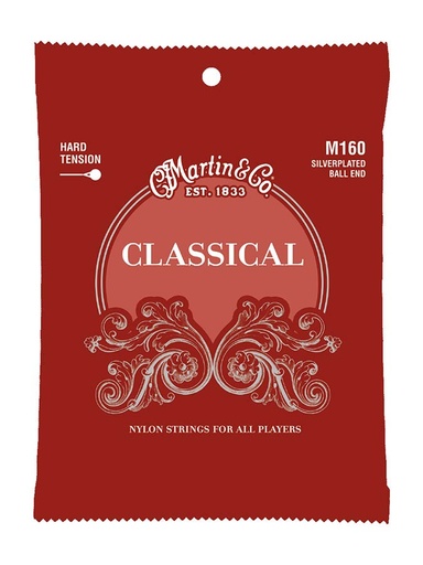 [M160] Martin M160 Classical Silver Plated Ball End Hard Tension