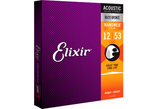 [733132110520] Elixir 11052 Nanoweb 80/20 Bronze 12-53