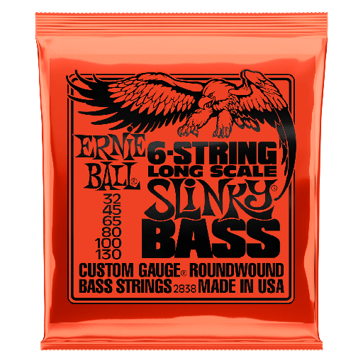 [EB 2838] Ernie Ball 2838 6-String Long Scale Slinky Bass 32-130