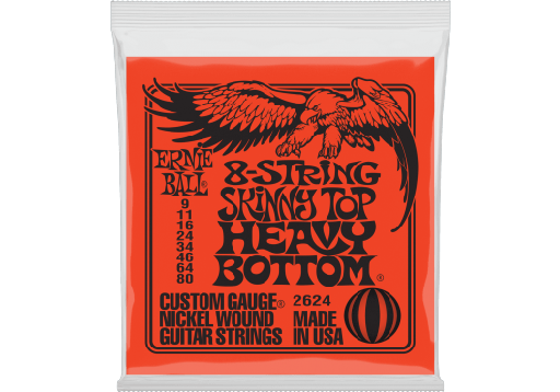 [EB 2624] Ernie Ball 2624 Skinny Top Heavy Bottom 8-String