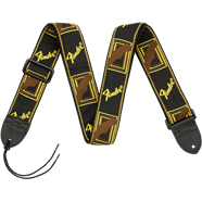 [0990681500] Fender Monogrammed Strap Black/Yellow/Red