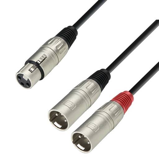 [K3YFMM0100] Adam Hall K3YFMM0100 2x XLR Male - XLR Female 1m