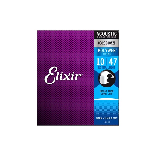[733132110001] Elixir 11000 Polyweb 80/20 Bronze 10-47