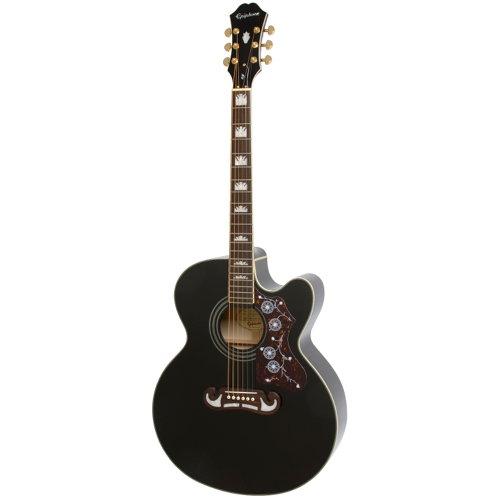 [EEJ2BKGH1] Epiphone J-200 EC Studio Ebony (Solid Top Fishman Presys)