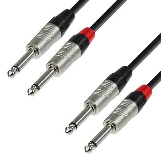 [K4TPP0600] Adam Hall K4TPP0600 2x Jack Mono - 2x Jack Mono 6m