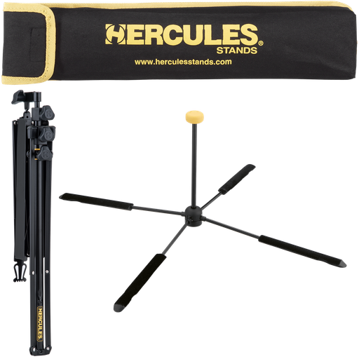 [635464411323] Hercules DS460BP Flute-Stand TravLite set with Music-Stand and bag 