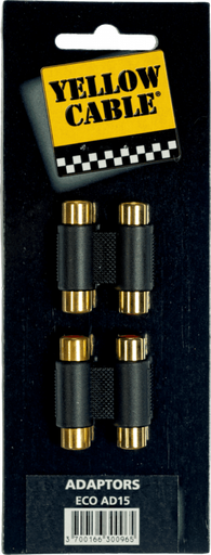 [AD15] Yellow Cable AD15 Adapter 2x RCA Female - 2x RCA Female (2)