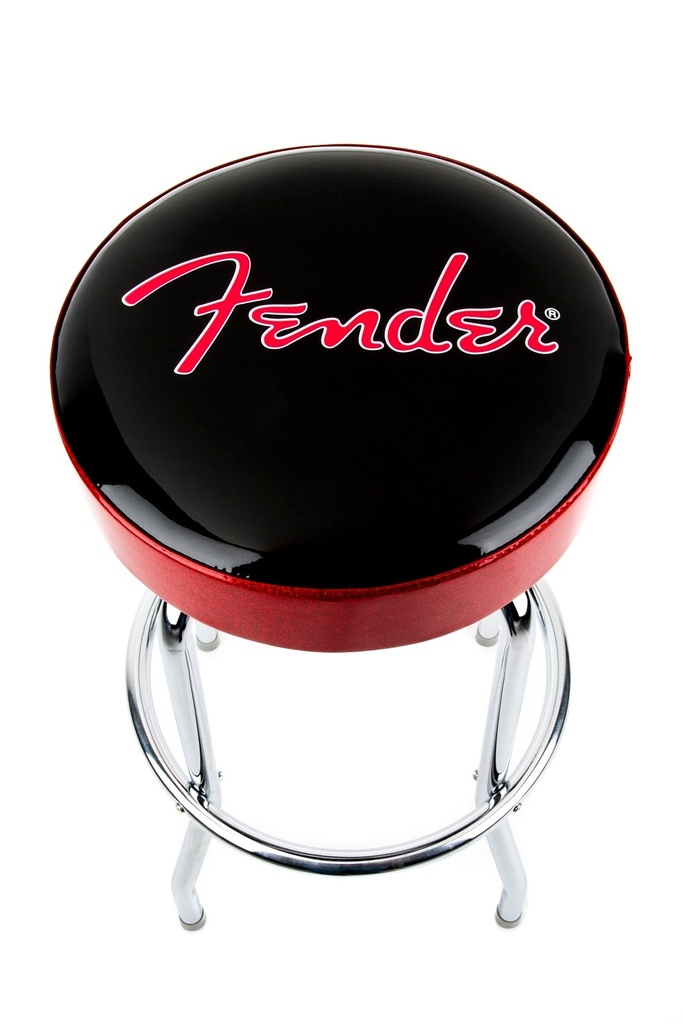 Fender Red Sparkle Logo Barstool 30"