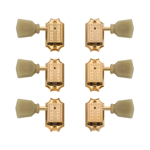 [PMMH-20] Gibson PMMH-020 Deluxe Green Key Tuner Set (Vintage Gold)