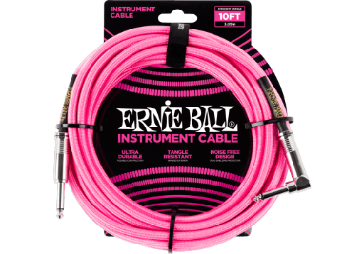 [EB6078] Ernie Ball 6078 Jack Mono Haak Neon Pink 3m