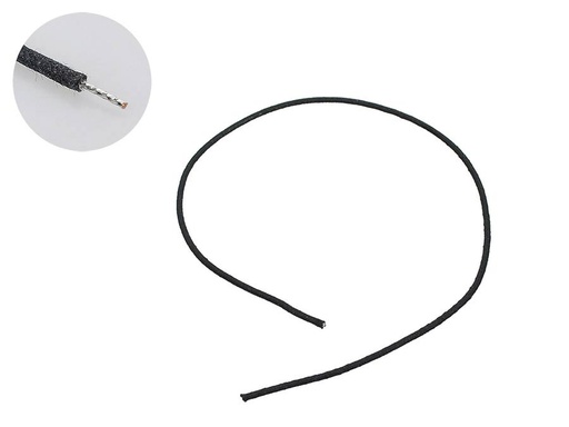 [PBW1/BK] Boston USA Made Waxed Cotton Braided Push Back Wire Zwart 1ft