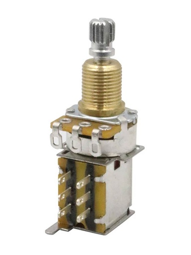 [H-PPUSH250A] Hosco Japan 250K DPDT Push-Push Audio Taper M8