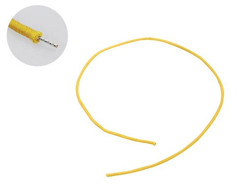 [PBW1/YE] Boston USA Made Waxed Cotton Braided Push Back Wire Geel 1ft