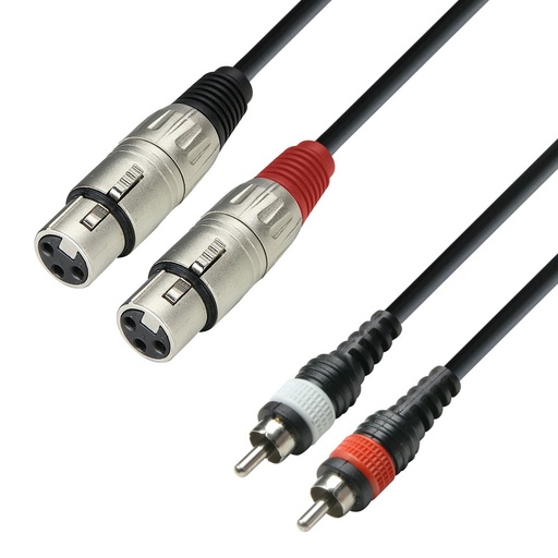 [K3TFC0600] Adam Hall K3TFC0600 2 XLR Female - 2 RCA 6 m 