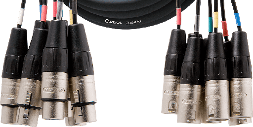 [CML8-0FM5C] Cordial CML8-0FM5C Multikabel XLR 8 XLR Male - 8 XLR Female 5 Meter