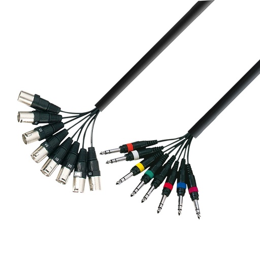 [K3L8MV0300] Adam Hall K3L8MV0300 8 XLR Male x 8 Jack TRS 3M 