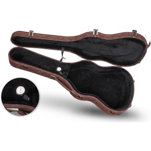 [AH108953] Alhambra Classical Guitar Case Polyurethane Fibre Luxury W/Hygrometer - 8244