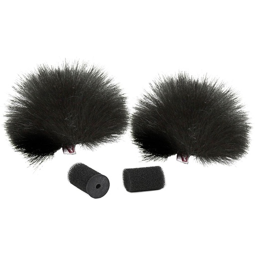 [065501] Rycote Black Lavalier Windjammer - Pair