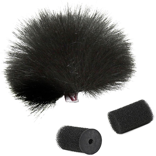 [065555] Rycote Black Ristretto Lavalier Windjammer - Single