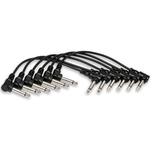 [CFS-606] Hosa CFS-606 Guitar Patch Cable Molded R-ANG To S 6IN 6 PC