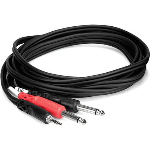 [CMP-159] Hosa CMP-159 Stereo Breakout 3.5mm TRS To Dual 1/4IN TS 10FT