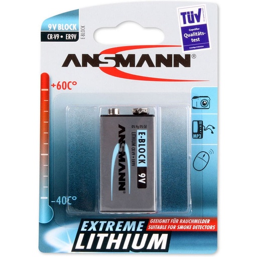 [ASL9V] Ansmann Lithium 9V-Block 1-pcs Blister