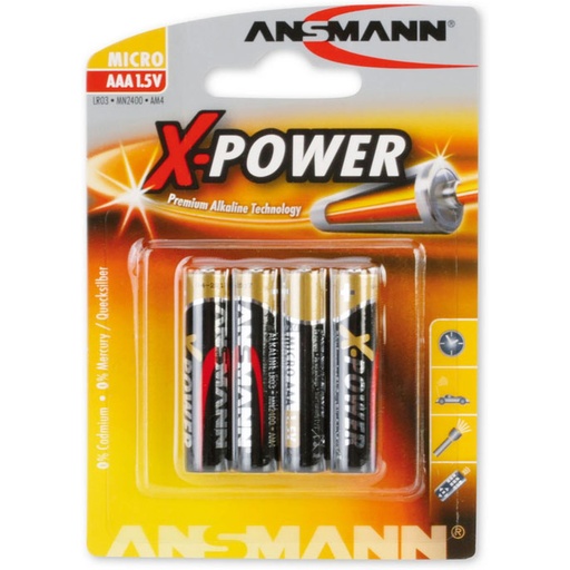 [ASXAAA] Ansmann Alkaline X-Power AAA 4-pcs Blister