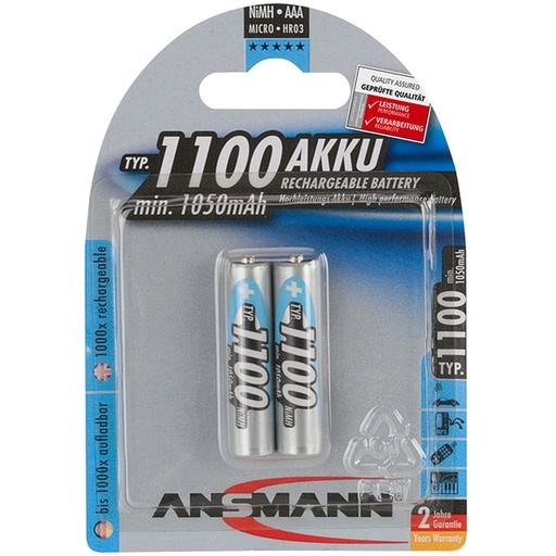 [ASPAAA1100] Ansmann Premium AAA 1100 mAh 2-pcs Blister