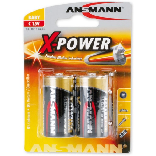 [ASXC] Ansmann Alkaline X-Power C 2-pcs Blister