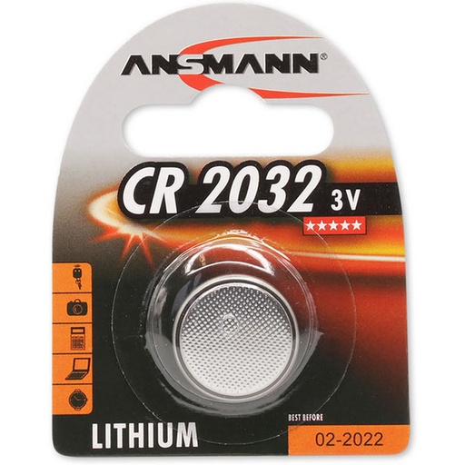 [ASCR2032] Ansmann Lithium CR2032 3V Button Cell 20mm