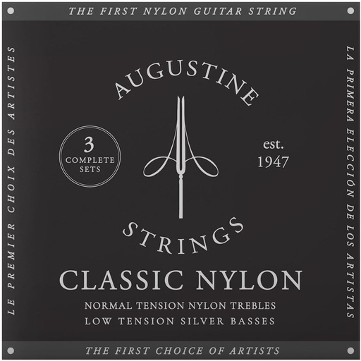 [ABK-3] Augustine Black Label String Set - 3 Pack