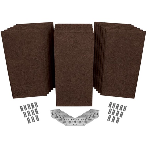 [AXPPK2_SS_BRO] Auralex ProPanel ProKit 2 12-B224 6-M224 Mounting Hardware Suede Brown