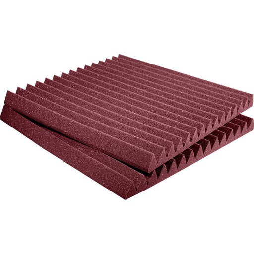 [AX2SF22BUR12] Auralex 2 inch Studiofoam Pyramid 12-Pack 12-61x61cm Panel Burgundy