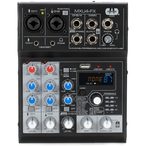 [MXU4FX] CAD 4 Channel Mixer w/ USB Interface