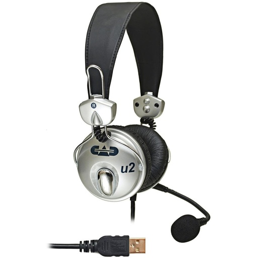 [U2] CAD USB Stereo Headphones w/ Cardioid Condenser Microphone