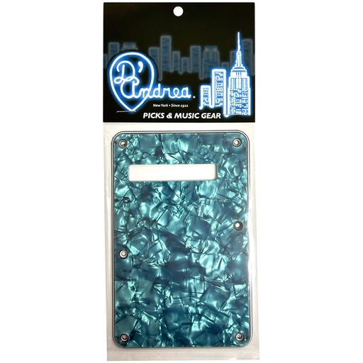 [DPPSTAQPBP] D'Andrea Strat Back Plate - Aqua Pearl