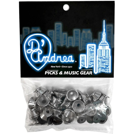 [EP24C] D'Andrea Strap Buttons Aluminum - 24pcs