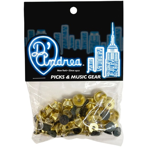 [EP24G] D'Andrea Strap Buttons Brass - 24pcs