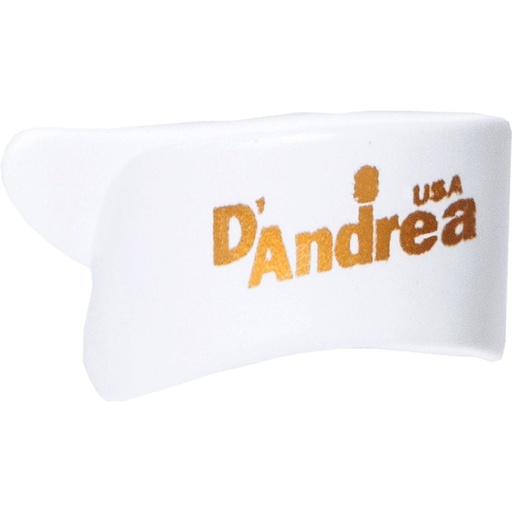 [R371MDWHT] D'Andrea Medium Thumb Picks White - 12PC